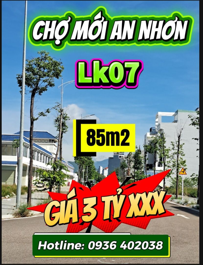 BÁN LÔ ĐẤT KHU VỰC CHỢ MỚI AN NHƠN VỊ TRÍ ĐẸP LK07 BÁN LÔ ĐẤT KHU VỰC CHỢ MỚI AN NHƠN VỊ TRÍ ĐẸP LK07