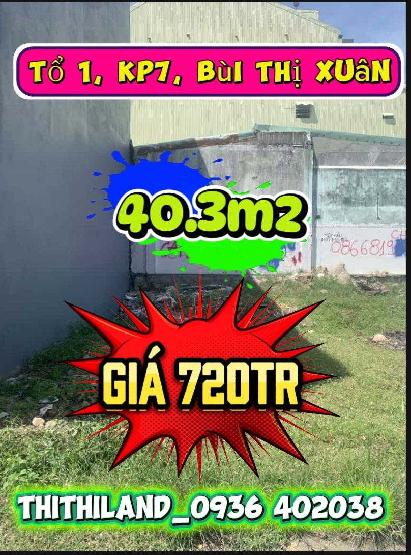 Bán lô đất VỊ TRÍ CỰC ĐẸP tại Bùi Thị Xuân, Tp. Quy Nhơn, cách quốc lộ 1A tầm 20m